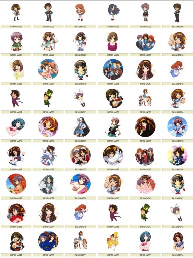 Manga Anime Haruhi Suzumiya Pins MNOHÉ DIZAJNY