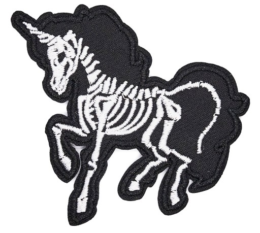 Nažehľovacia náplasť UNICORN skeleton THERMO