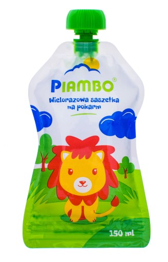 OPÄTOVNE POUŽITEĽNÁ TUBA NA VRECKO NA JEDÁLNU MUSSU S HLAVIČKOU A ZIPSOM PIAMBO 150 ML