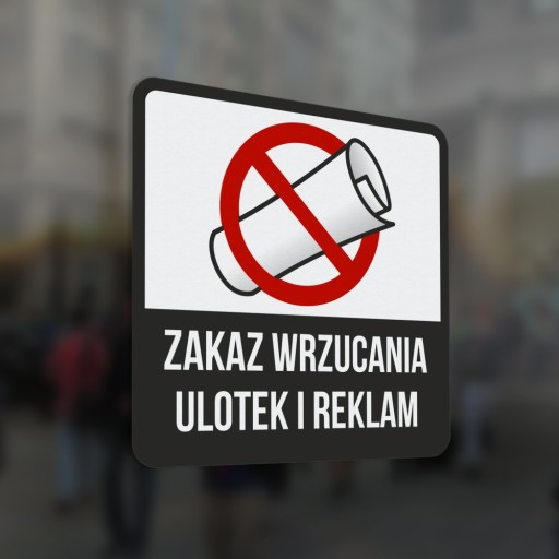 Zákaz vylepovania letákov a reklám - nálepka 10x10