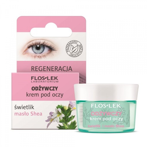 FLOS-LEK Výživný očný krém, svetlík, bambucké maslo