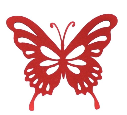 Scrapki Butterfly Azúrový motýlik VEĽKÝ 19x16cm škol