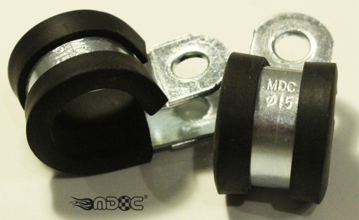 Držiak MDC, GUMOVÁ SVORKA, kábel, 15mm drôt s gumovou výplňou x5