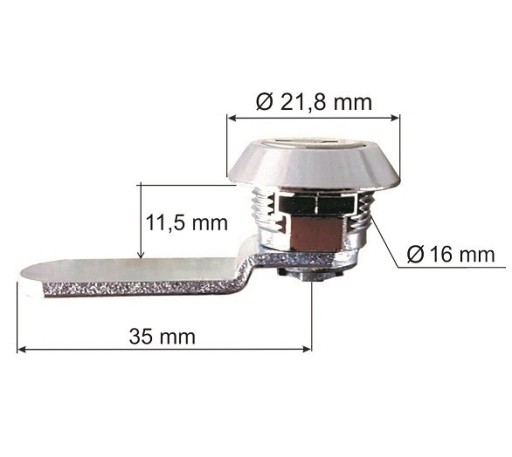 EURO-LOCK KAZETOVÝ ZÁMEK - Ø 16 mm