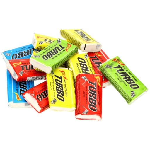Žuvačky Turbo NO STICKING 100 kusov 450g