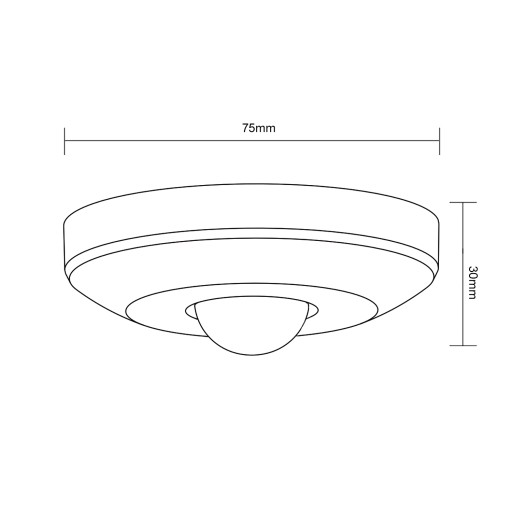 STROPNÝ SNÍMAČ POHYBOVÝ SNÍMAČ PIR DUSK PRE LED ROZSAH 360 STUPŇOV