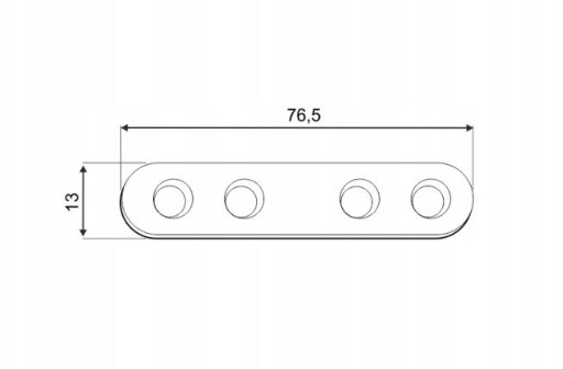 KONEKTOR NA MONTÁŽ NÁBYTKU 77x13x2mm FLW80 4 KS