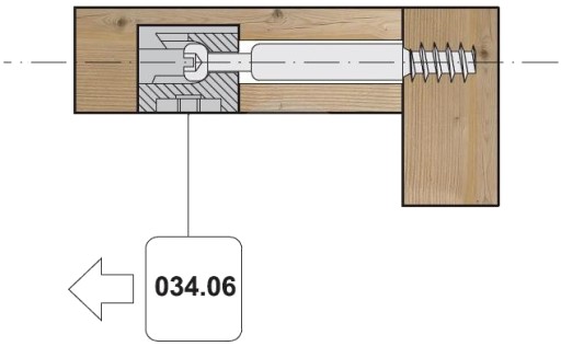 KOLÍK PRE EXCENTRICKÉ PRIPOJENIE ZÁVIT EÚ 24 mm x 50
