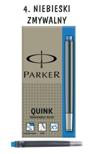 Dlhé náplne pre plniace perá Parker! GDYNIA