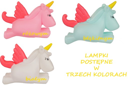JEDNOROŽEC NOČNÁ LAMPA JEDNOROŽEC 17CM E0752 EMAJ