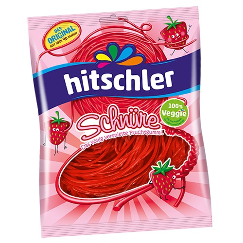 HITSCHLER SCHNURE JAHODOVÉ ŽELÉ 125g Z NEMECKA