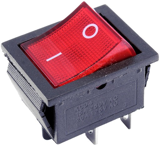 KCD4 Kolískový vypínač 15A 250V ON-OFF Podsvietenie