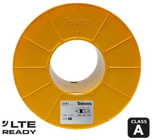 Televes T100 CU 1,13 kábel Plný MEDENÝ 1m 2141 Plne medený RG6 kábel