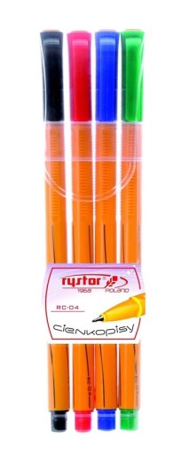 SPOĽAHLIVÉ jemné linky Rystor 4 farby CASE x 2 bal