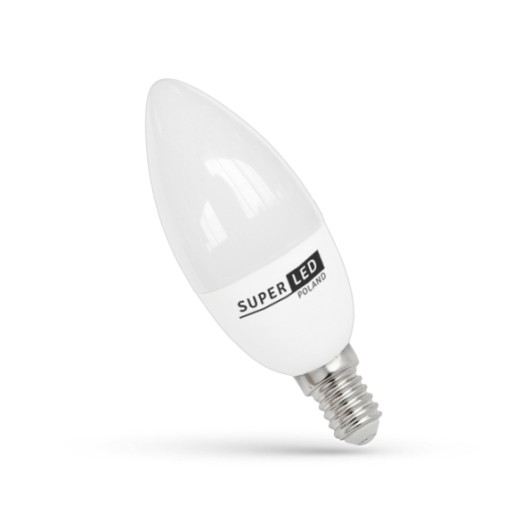 E14 LED žiarovka 6W 480lm SuperLED sviečková sviečka