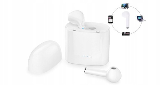 BEZDRÔTOVÉ SLÚCHADLÁ BT i7s TWS SO ŠPORTOVÝM MIKROFÓNOM POWERBANK