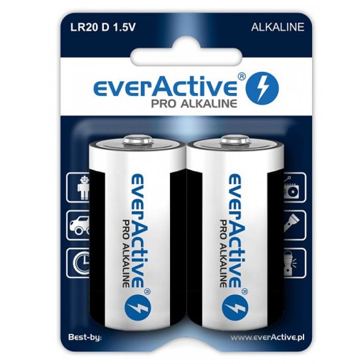 Alkalická batéria LR20 R20 D everActive PRO VÝKONNÝ