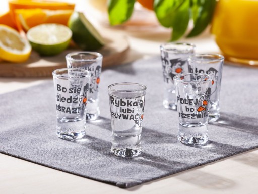 Glasmark Humor poháre na vodku 25 ml 6 ks