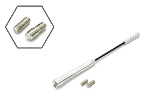 Bičík na strešnú anténu s 5mm a 6mm závitom, 18cm