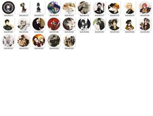 Manga Anime Kuroshitsuji Pins MNOHÉ DIZAJNY