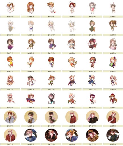 Anime Axis Powers Hetalia Pins VEĽKÝ VÝBER