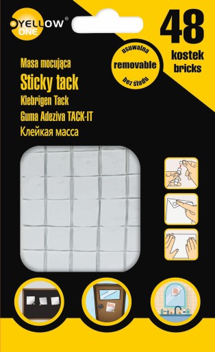 FIXAČNÁ HMOTA JEDNA ŽLTÁ 50G Pevná, 48 kociek