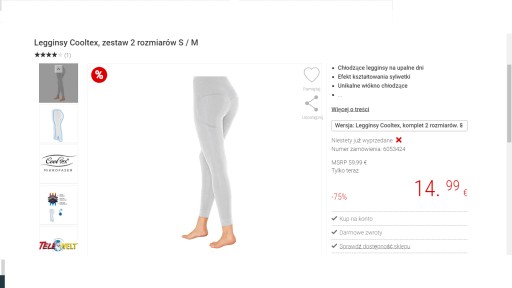 Pekné legíny na oblečenie S/M, BIELE