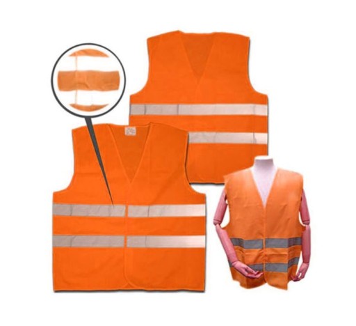 #576 REFLEXNÁ VESTA ORANŽOVÁ L