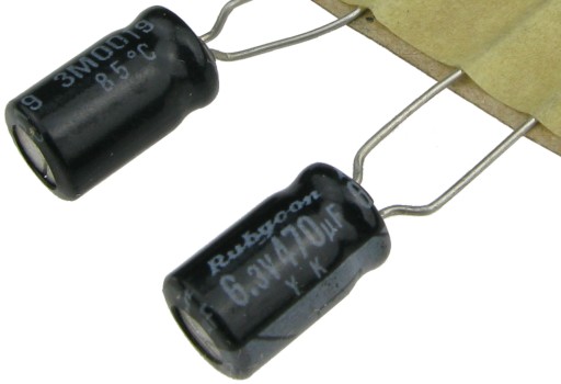 Elektrolytický kondenzátor 470uF/6,3V Rubycon YK (5 ks) /3716-5