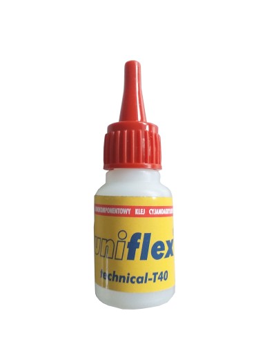 Kyanoakrylátové lepidlo Uniflex T-40 20g SECOND Professional