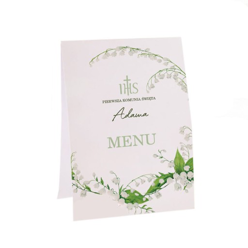 MENU Sväté prijímanie personalizovaná májová Konvalinka
