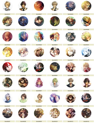 Manga Anime Amnesia Pins MNOHÉ DIZAJNY