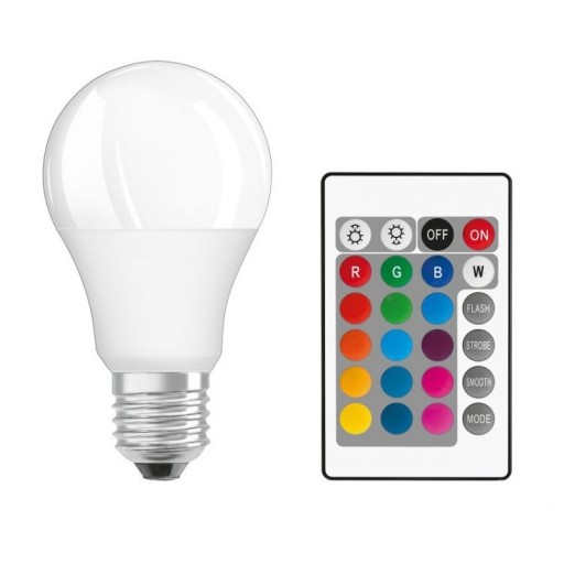 E27 LED žiarovka 8W RGB + teplá biela 16 farieb Sphere IR diaľkové ovládanie