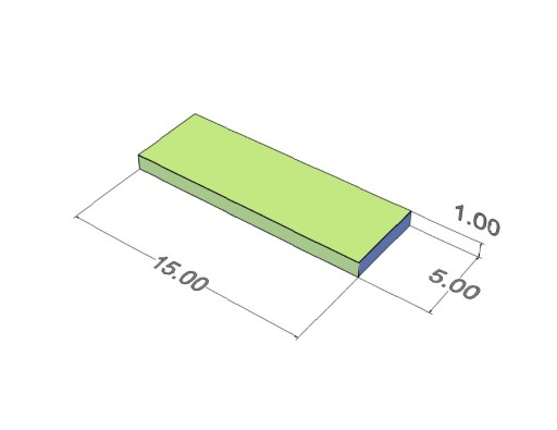 Neodymový tanierový magnet MPŁ 15x5x1 N38 5 ks.