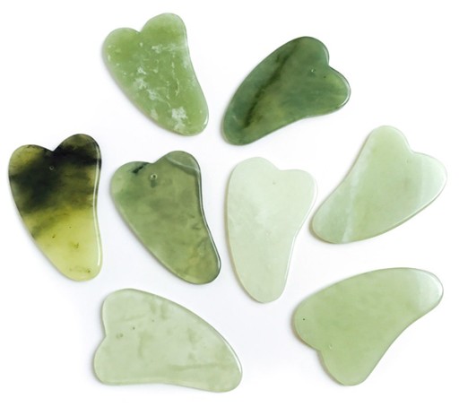 GUA SHA FACE MASÁŽNA MASÁŽNA DOSKA prírodný jadeit