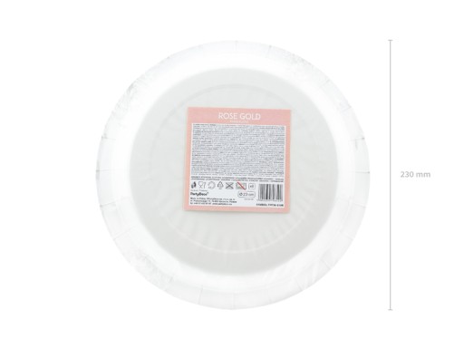 Narodeninové taniere ružové zlato 23cm x6 TPP36-019R