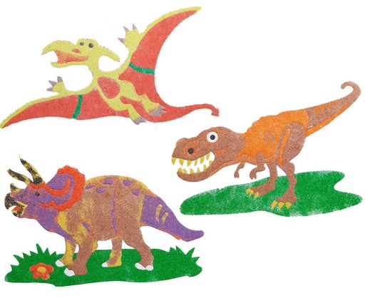 SAND OBRÁZKOV SADA 3 OBRÁZKOV DINOSAURY NIKO