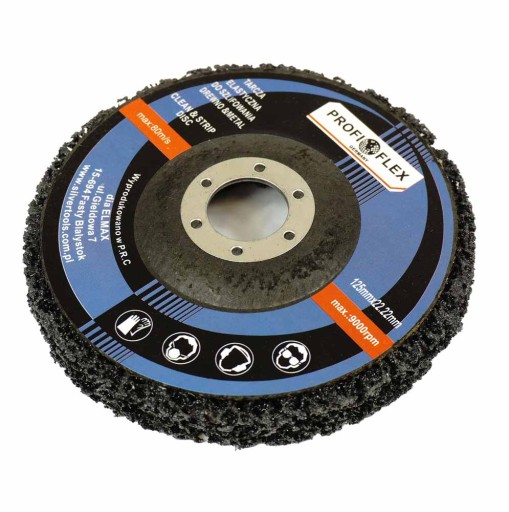 KOVOVÝ BRÚSNY KOTÚČ NETKANÁ LÁTKA NA ODSTRAŇOVANIE HRDZE ČERNÉ VLASY 125MM