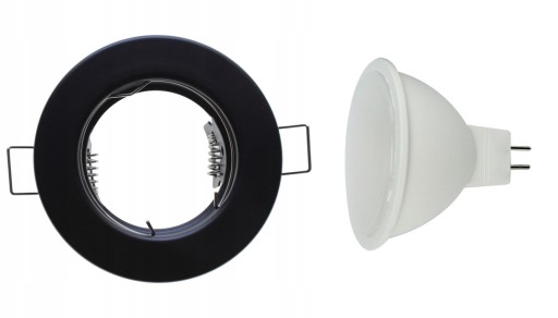 ČIERNE HALOGÉNOVÉ PODSTREŠNÉ OSVETLENIE + LED 7W
