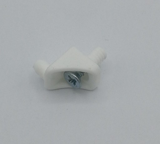 Skrutkovacia podpera police s čapom, biela, 5 mm, 8 ks
