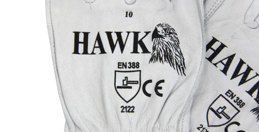 KRÁTKE ZVÁRAČSKÉ RUKAVICE KOZIA KOŽA R.10 HAWK