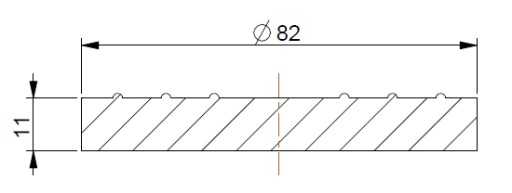 Guma na vlek snehuliaka, gumová podložka 82mm