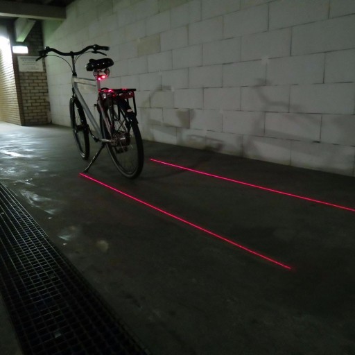 LASER LED zadné svetlo na bicykel UFO zadný bicykel