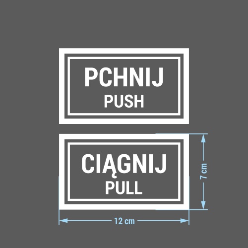 Samolepky Push Pull Push Pull 7x12
