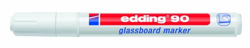 EDDING E-90 BIELY ZNAČOVAČ NA SKLENÉ DOSKY