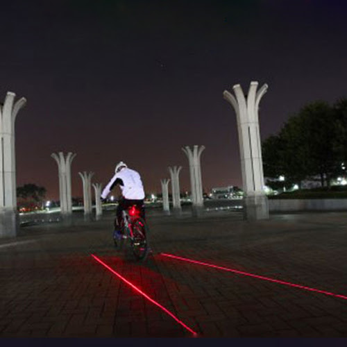 LASER LED zadné svetlo na bicykel UFO zadný bicykel