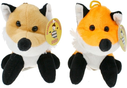 Líška maskot 2 farby - 15cm