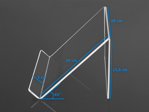 STOJAN STOJAN 20 cm TABLET LAPTOP Plexisklo 3mm
