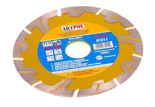 DIAMANTOVÝ DISK 125x22 KAMEŇ BETÓNOVÁ STRIEŠKA