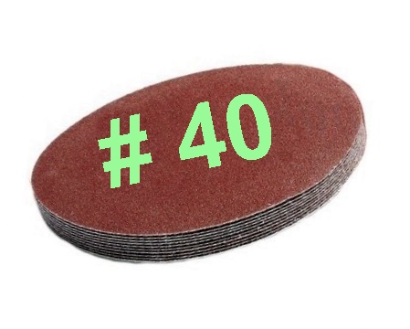 Kotúč brúsneho papiera na suchý zips 125 mm 50 kusov #40